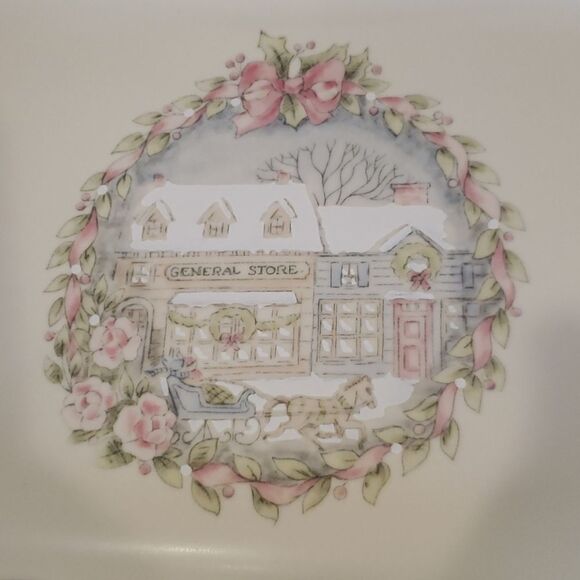 Lovely Vintage Pfaltzgraff Pearlesque Serving Tray "Welcome To Our Home" - Picture 3 of 10